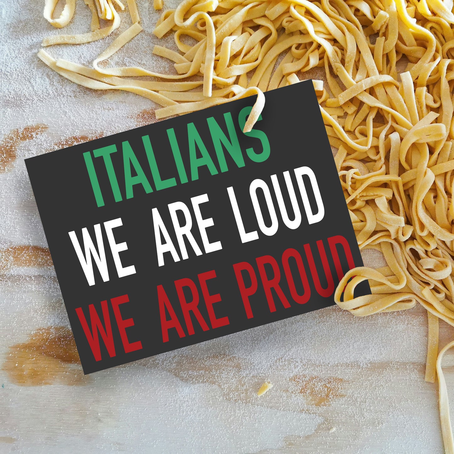 JennyGems Italian Pride Wood Shelf and Wall Hanging Sign, Italians We are Loud We are Proud Gift Sign, 8x6, Funny Home Decor for Kitchen Living Room