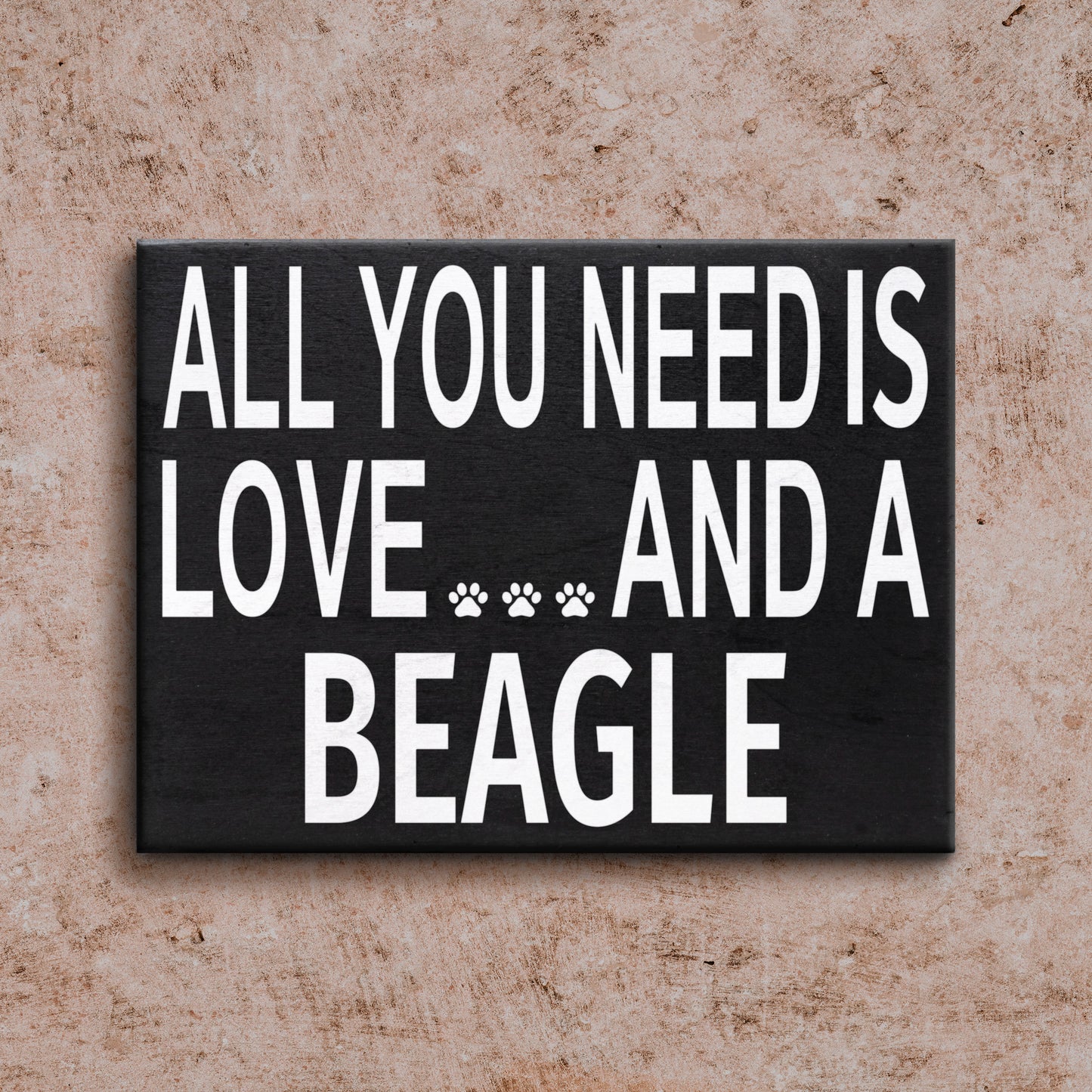 JennyGems All You Need is Love and a Beagle | Wooden Box Sign | Beagle Dog Home Accent | Beagle Gifts | American Made