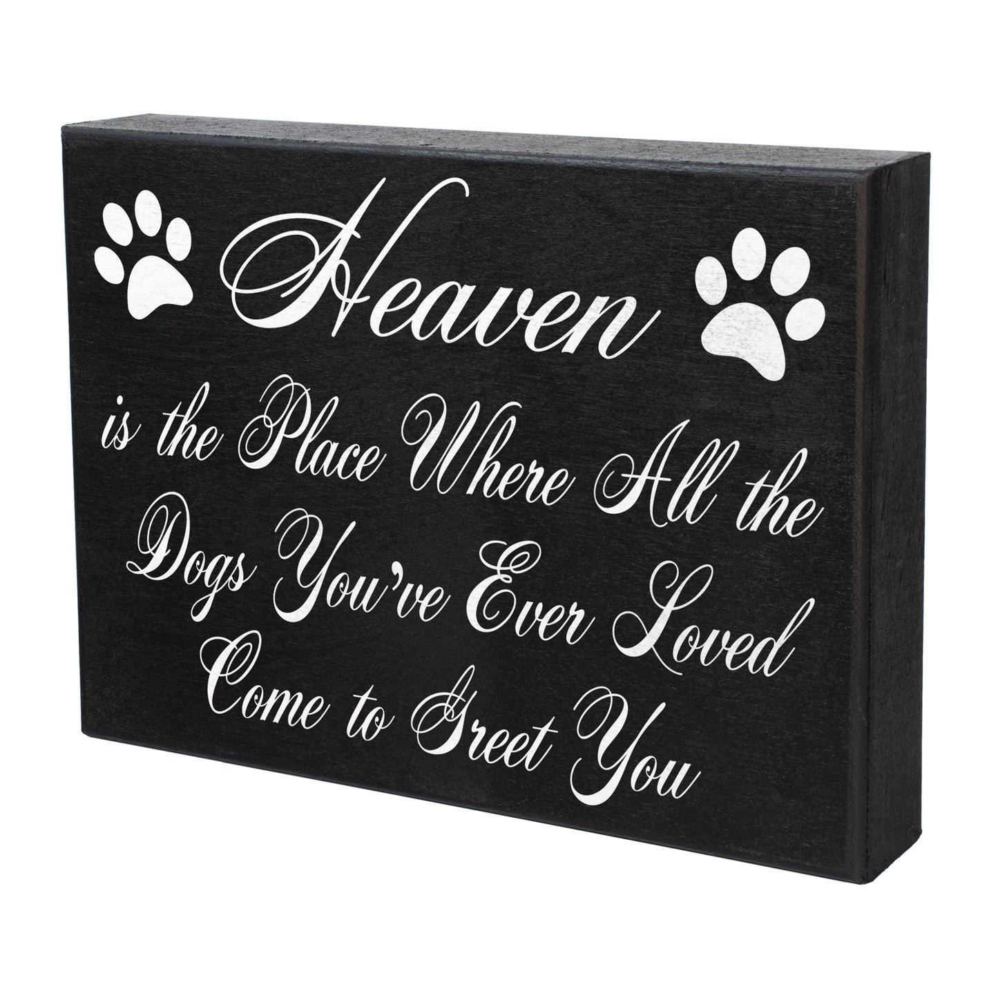 JennyGems Heaven is The Place Where All The Dogs You've Ever Loved Come to Greet You | Wood Box Sign | Memorial Plaque | Home Accent | Dog Decor | American Made