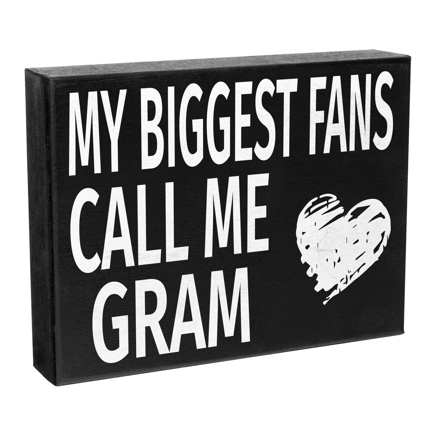 JennyGems Gifts for Gram, Gram Gifts from Granddaughter Grandson, My Biggest Fans Call Me Gram Wooden Box Sign, Gram Gifts for Christmas, Gram Birthday Gifts from Grandkids