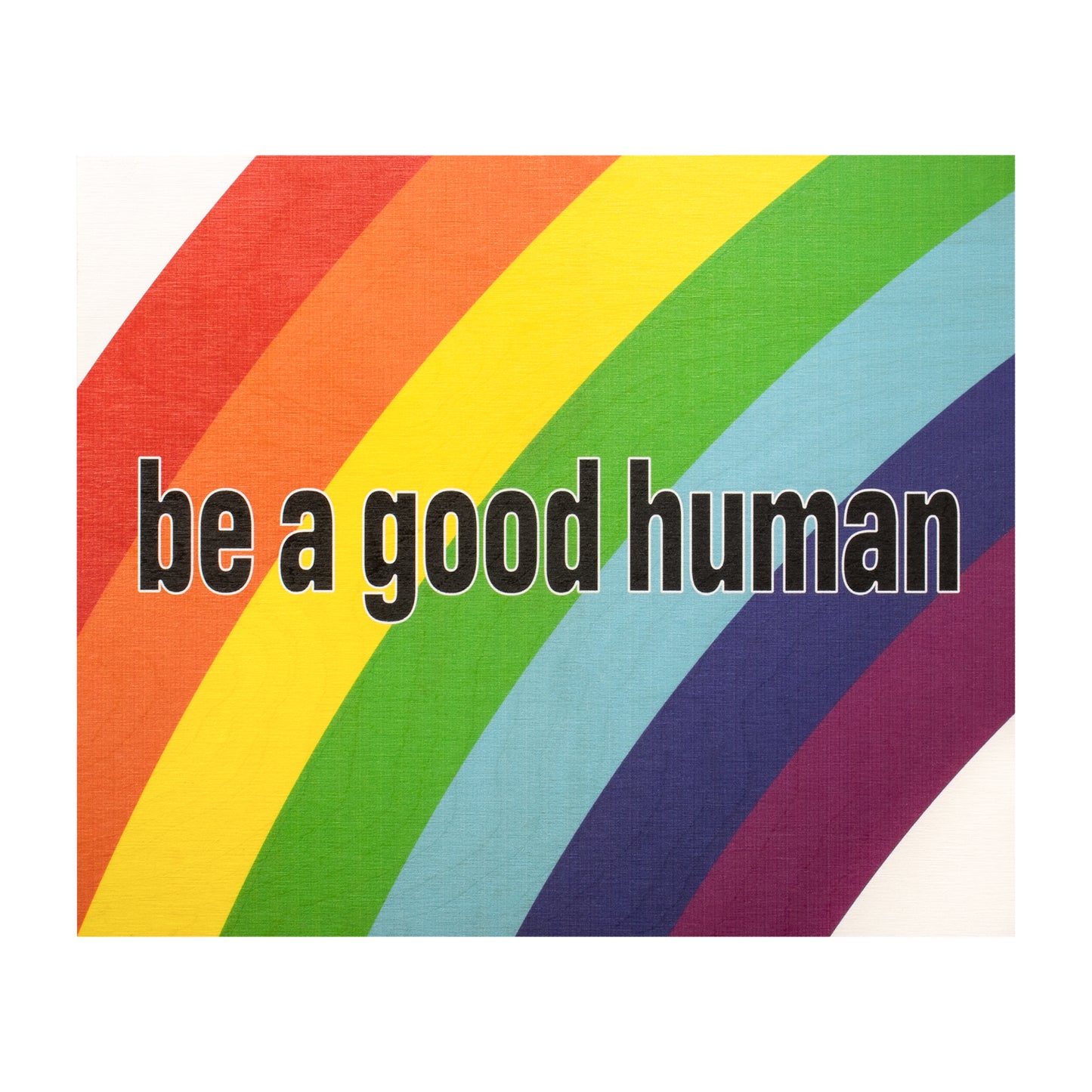 JennyGems Be a Good Human, Rainbow Pride Decorations, Gay Pride Sign, Welcome Hanging Sign Gay LGBT LGBTQ Pride, 10x12 Inch Wood Sign, Inclusive, Gay and Lesbian Gifts, Love is Love