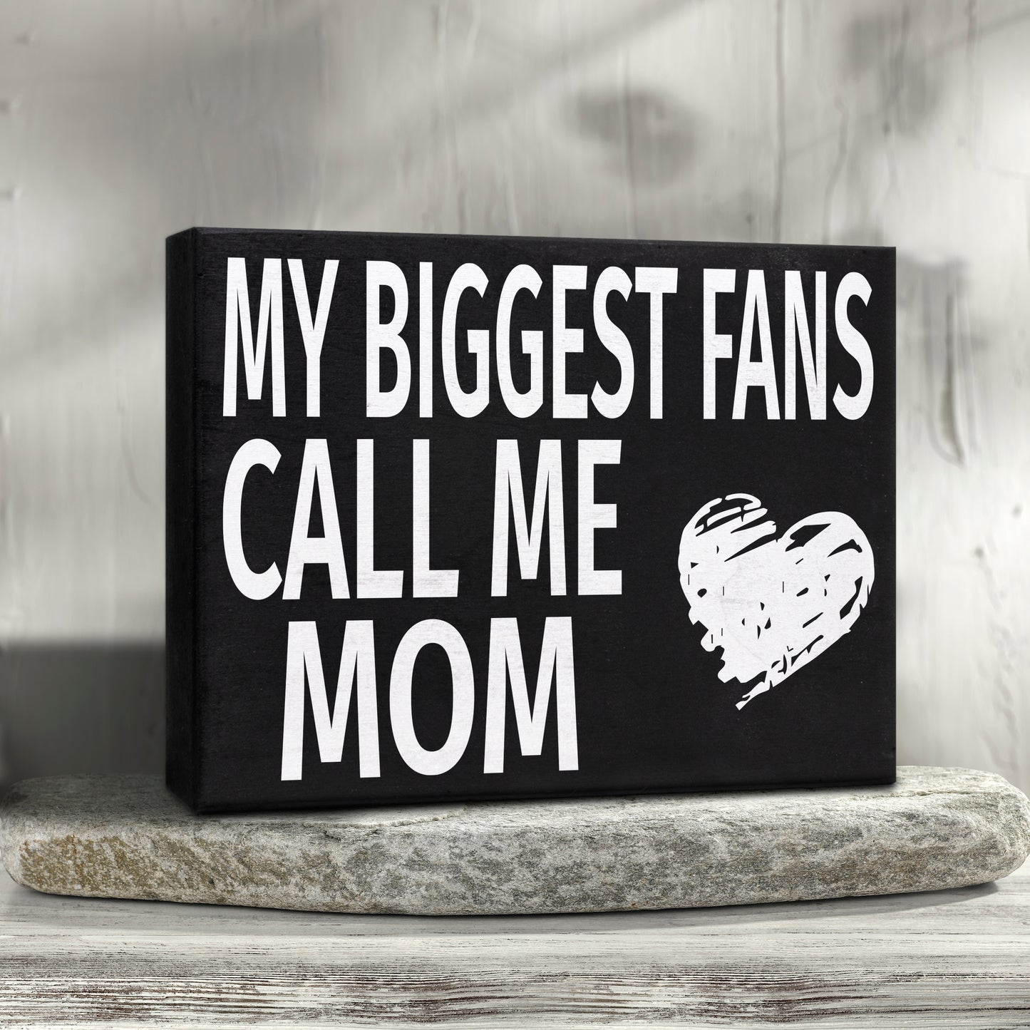 JennyGems Gifts for Mom, Mom Birthday Gifts, My Biggest Fans Call Me Mom, Mom Gifts Sign Decor Plaque, 8x6 Inch Wood Sign, Mom Signs for Home Decor