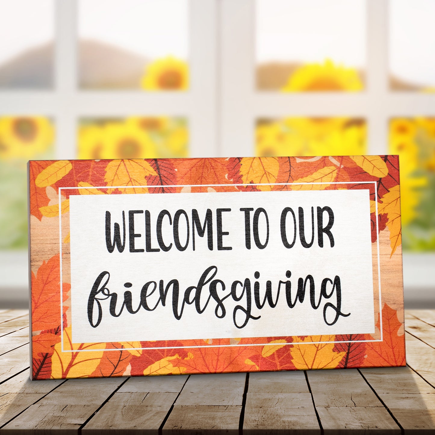 JennyGems Friendsgiving Decorations Party Decor, Fall Decor Friendsgiving Sign, Welcome to Our Friendsgiving Wood Sign, Thanksgiving Decorations, Fall Decorations for Home