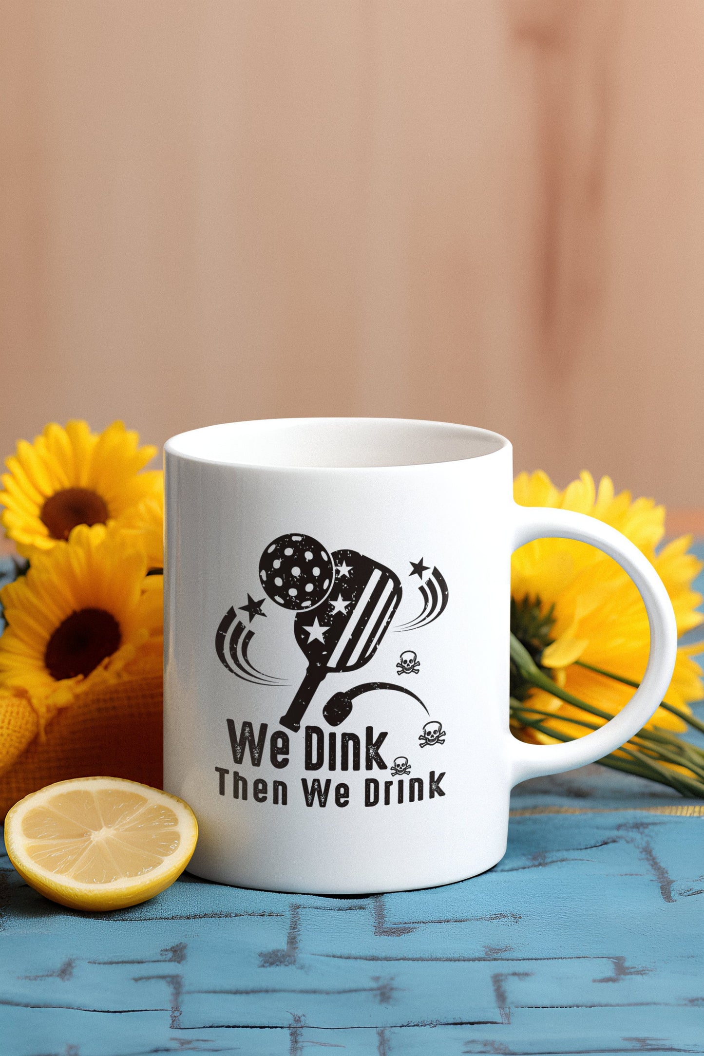 We Dink Then We Drink Pickleball Mug - Fun Pickleball Coffee Cup for Players & Enthusiasts | Durable Ceramic, Perfect Gift