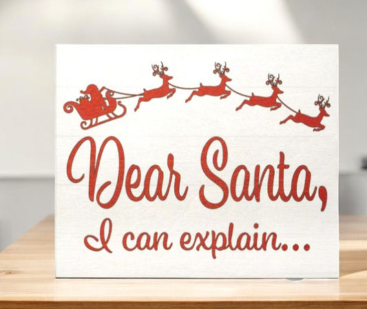 Dear Santa I Can Explain, Funny Christmas Decor