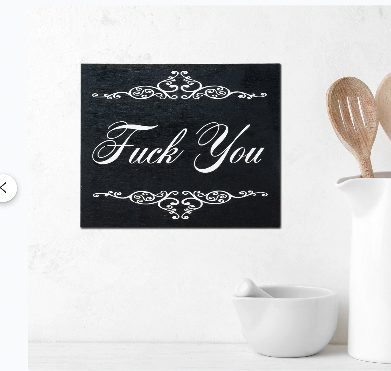 Funny 'Fuck You' Sign – Sassy Home Decor, Adult Humor Accent, Novelty Gift for Friends, Fuck You Gifts