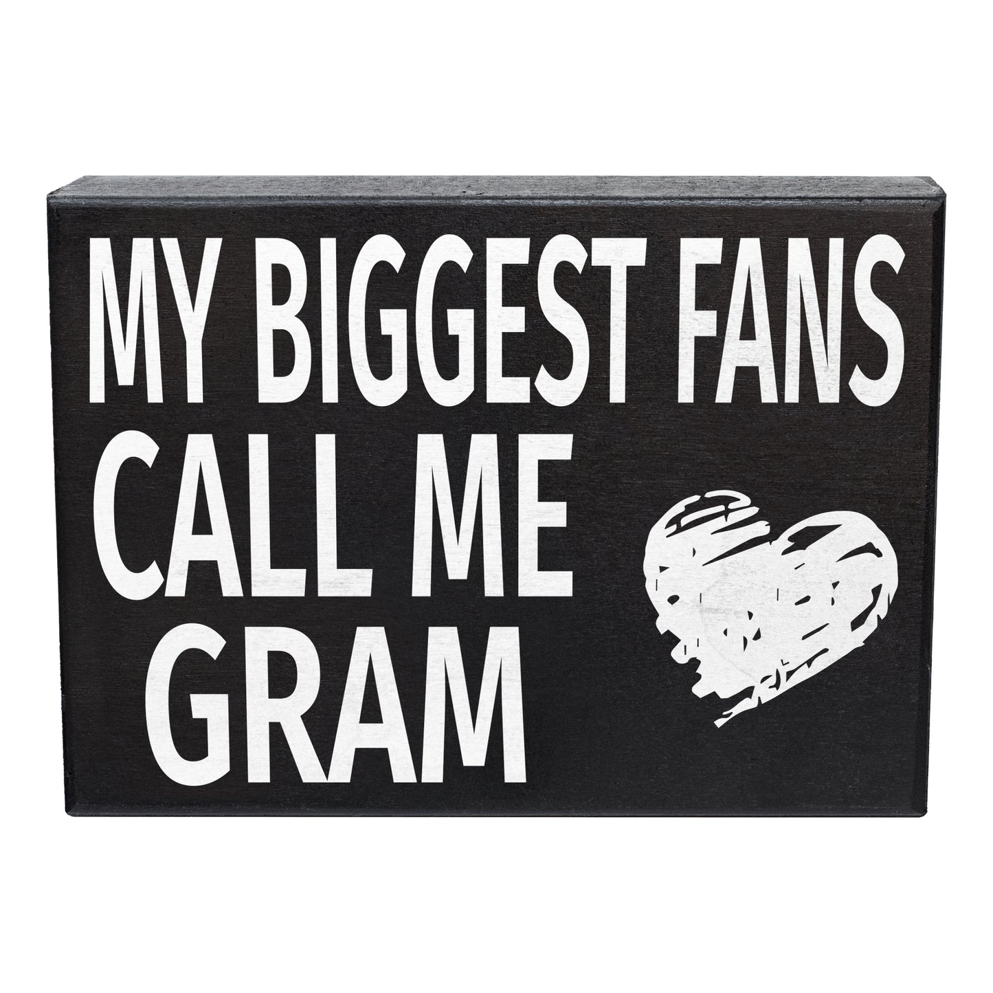 JennyGems Gifts for Gram, Gram Gifts from Granddaughter Grandson, My Biggest Fans Call Me Gram Wooden Box Sign, Gram Gifts for Christmas, Gram Birthday Gifts from Grandkids