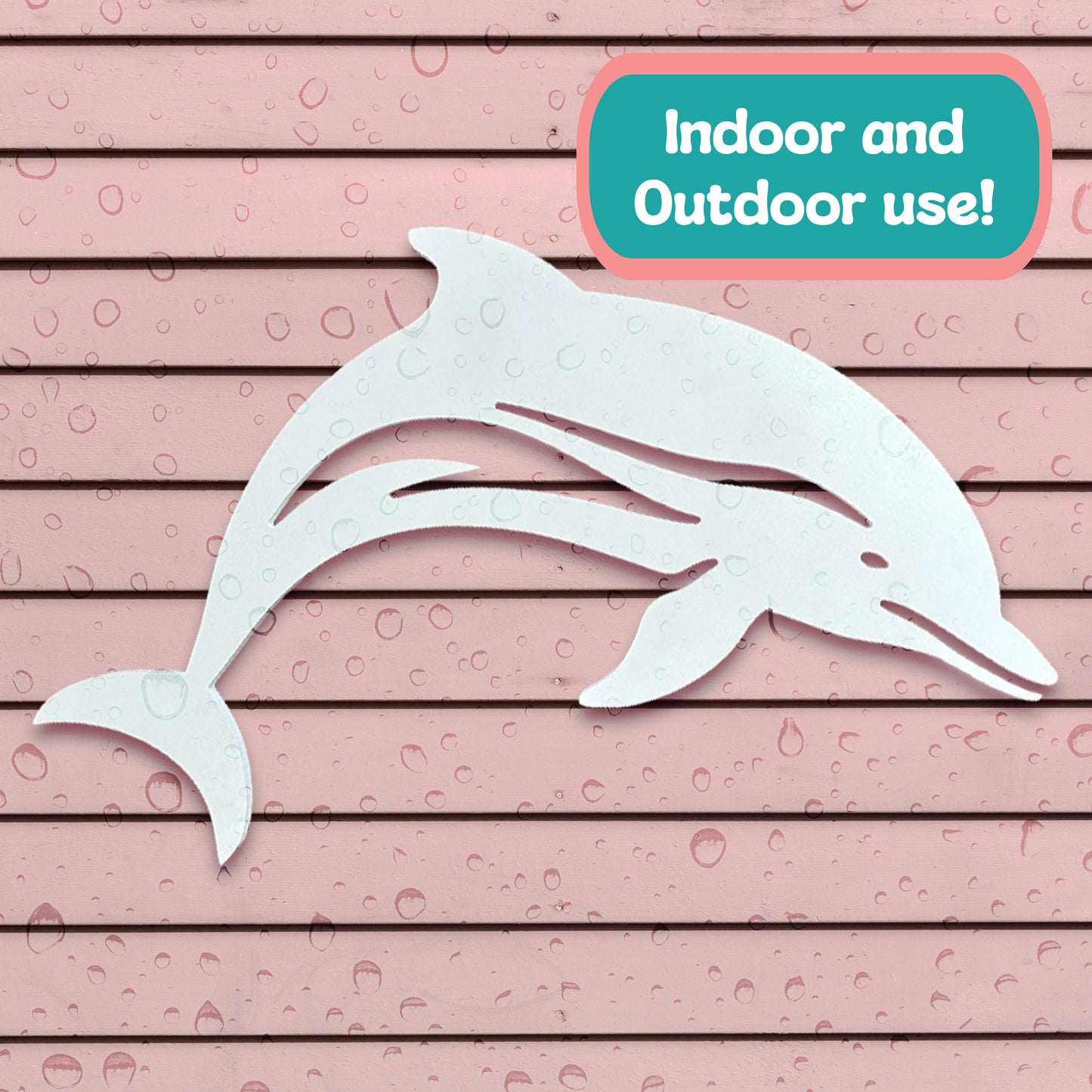 Outdoor PVC Dolphin Sign, 3 Foot