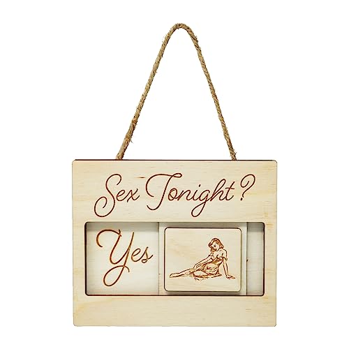 Sex Tonight Yes or No Sign, Gift for Bridal Shower, Naughty Gifts, Wooden Slider Indicator, Made in USA