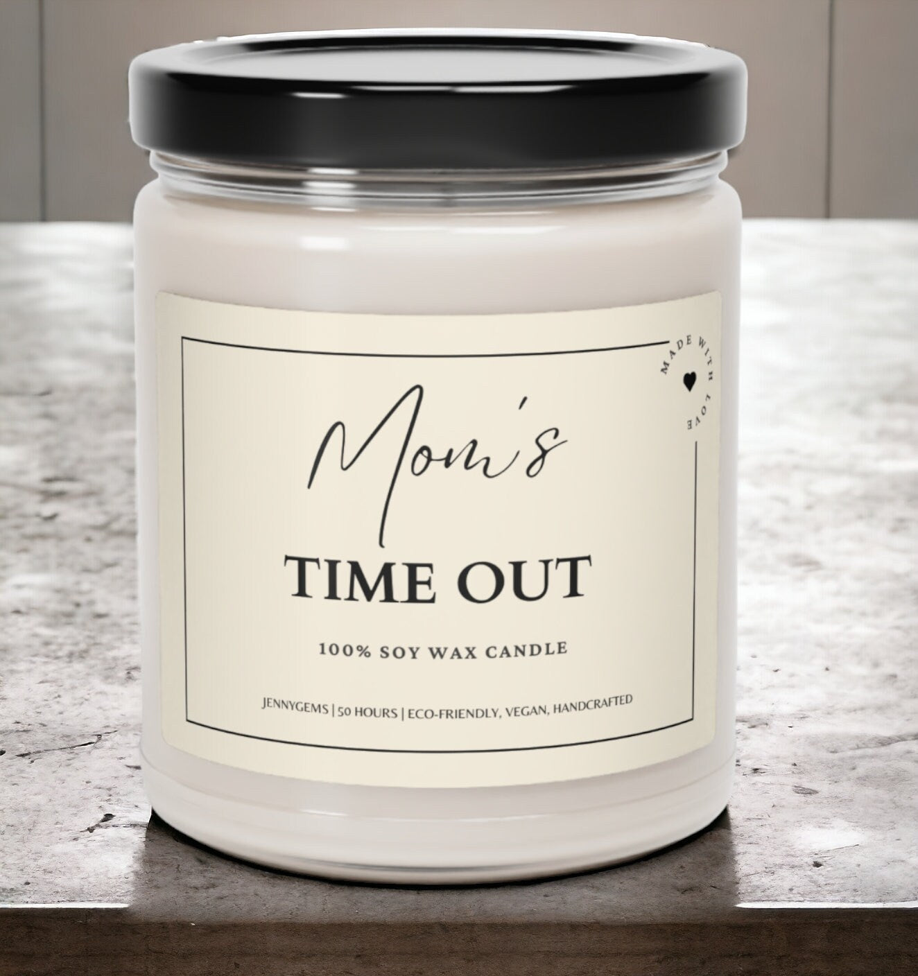 Mom’s Time Out’ Scented Candle – Funny Gift for New Moms, Pregnant Moms, and Baby Showers | Stress Relief and Relaxation Candle