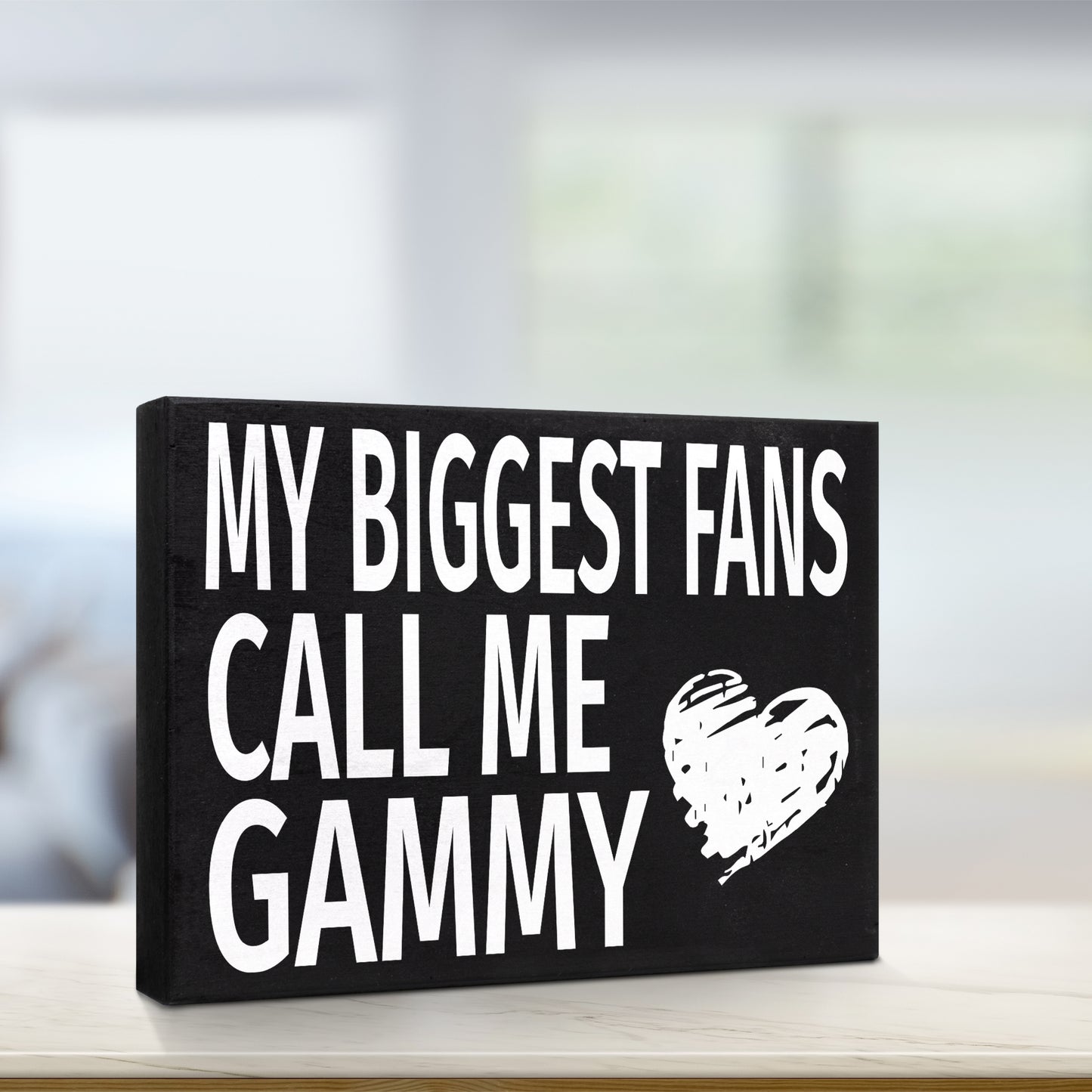 JennyGems Gifts for Gammy, Gammy Gifts from Grandkids, My Biggest Fans Call Me Gammy Wooden Sign, Gammy Gifts for Christmas, Gammy Birthday Gifts