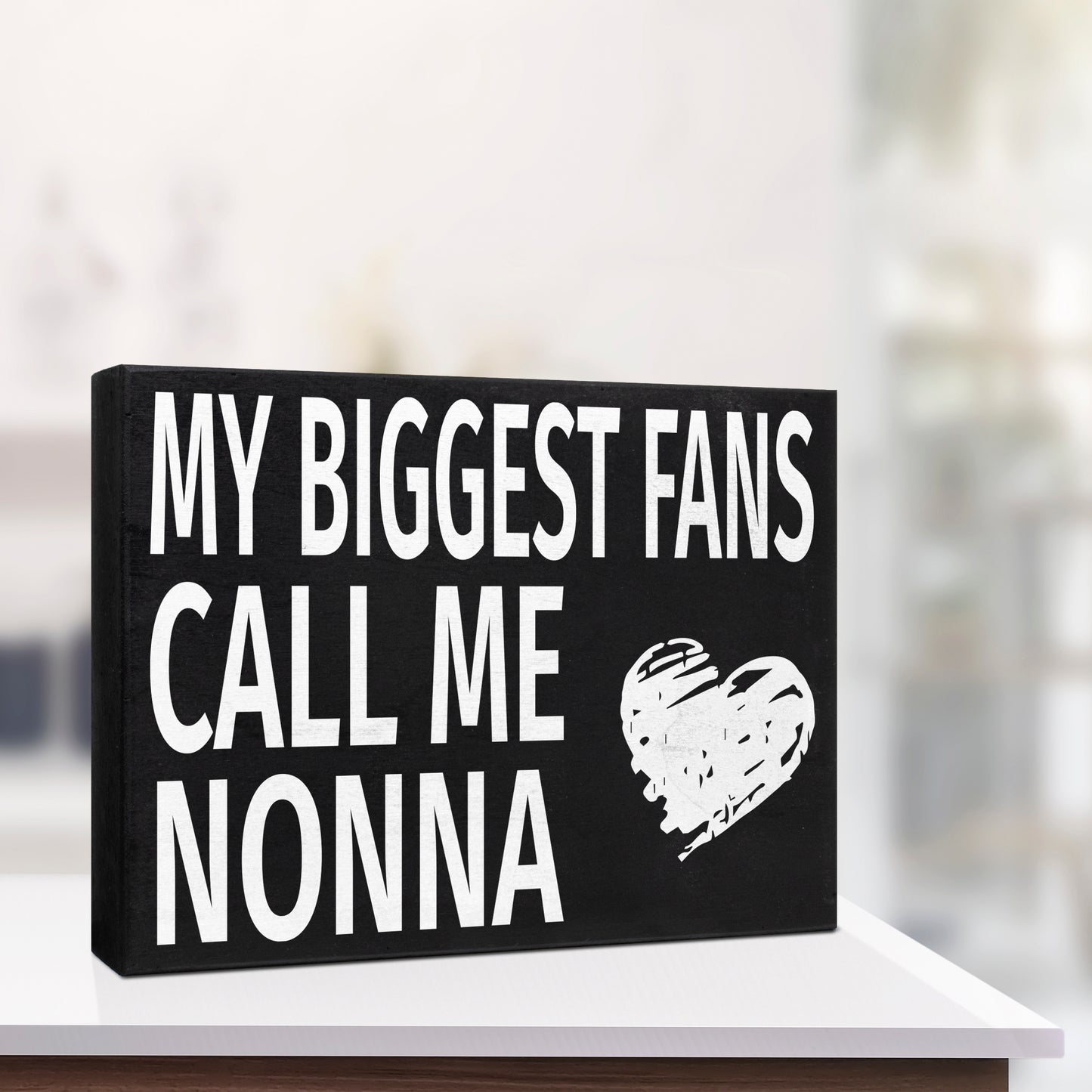 JennyGems Gifts for Nonna, Nonna Gifts from Granddaughter Grandson, My Biggest Fans Call Me Nonna Wood Box Sign, Nonna Gifts for Christmas, Nonna Birthday Gifts from Grandkids