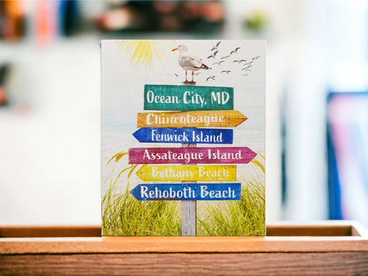 Ocean City Maryland Beaches Directional Sign, Wall Decor and Gift