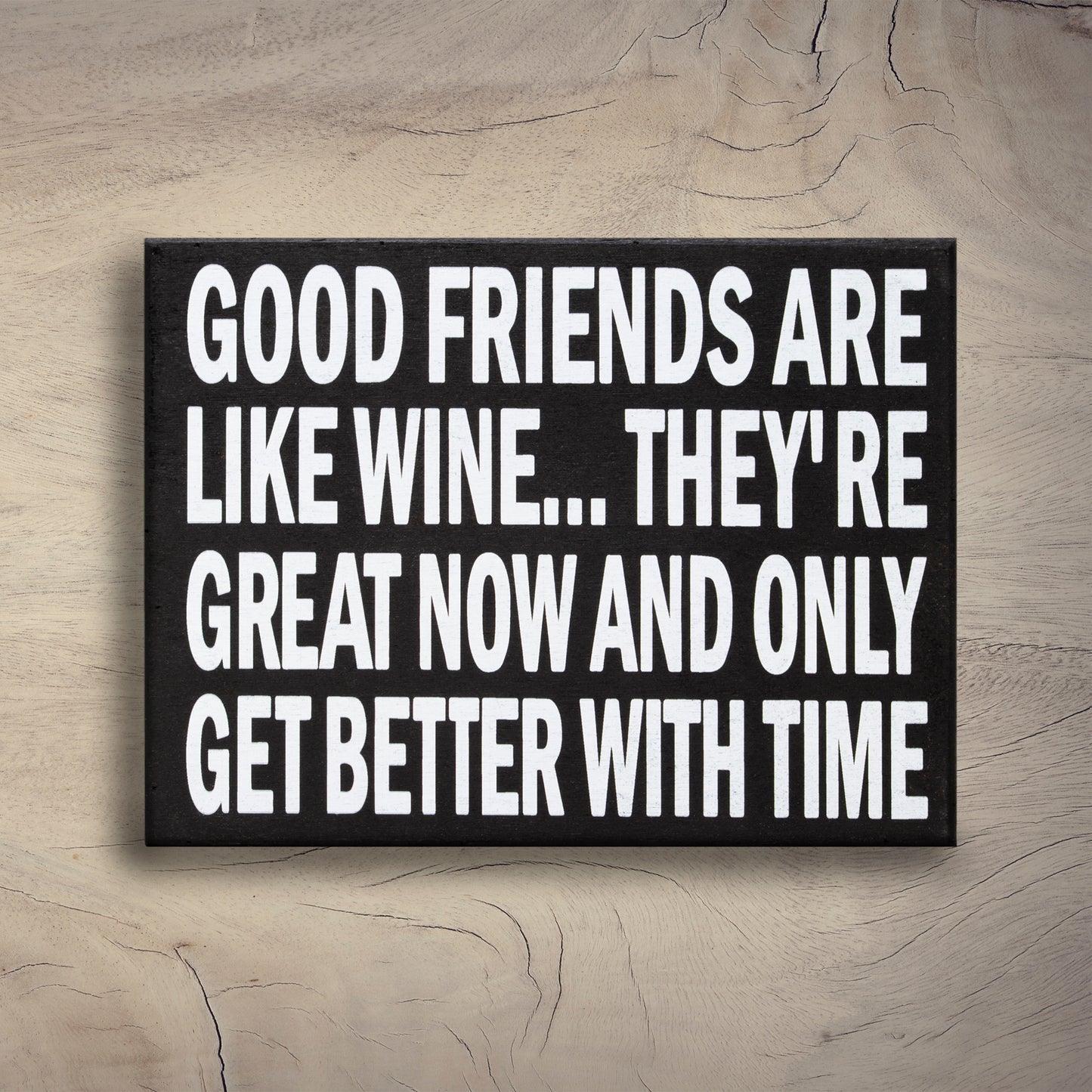 JennyGems Friendship Gifts, Good Friends Are Like Wine They're Great Now And Only Get Better With Time, Wine Gifts, American Made 8x6 in Wood Wall Hanging, Wall Art, Friend Gift, Wine Sign, Wine Decor