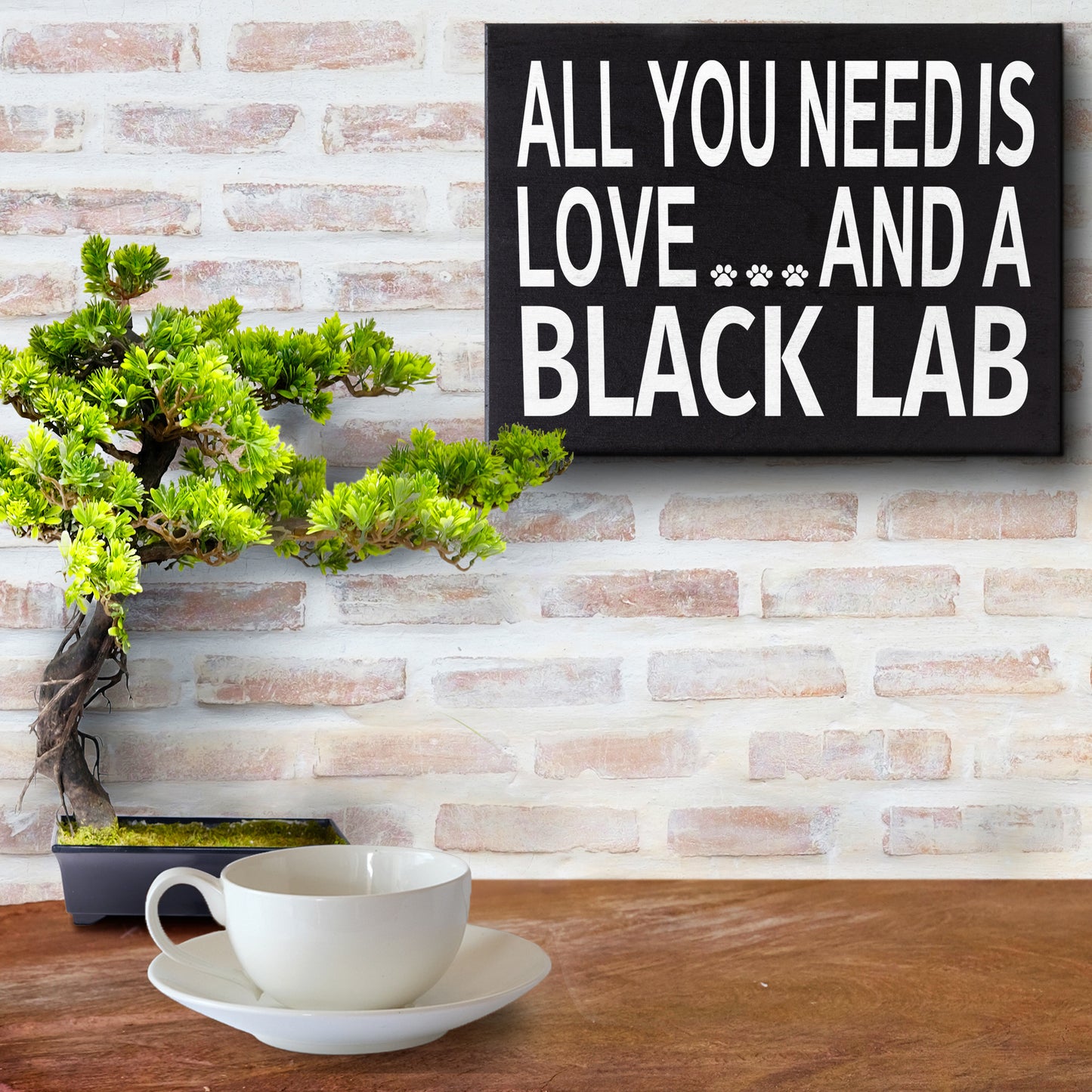 JennyGems All You Need is Love and a Black Lab Wooden Sign, Black Lab Gifts, Black Lab Moms and Owners, Labrador Retriever, Made in USA