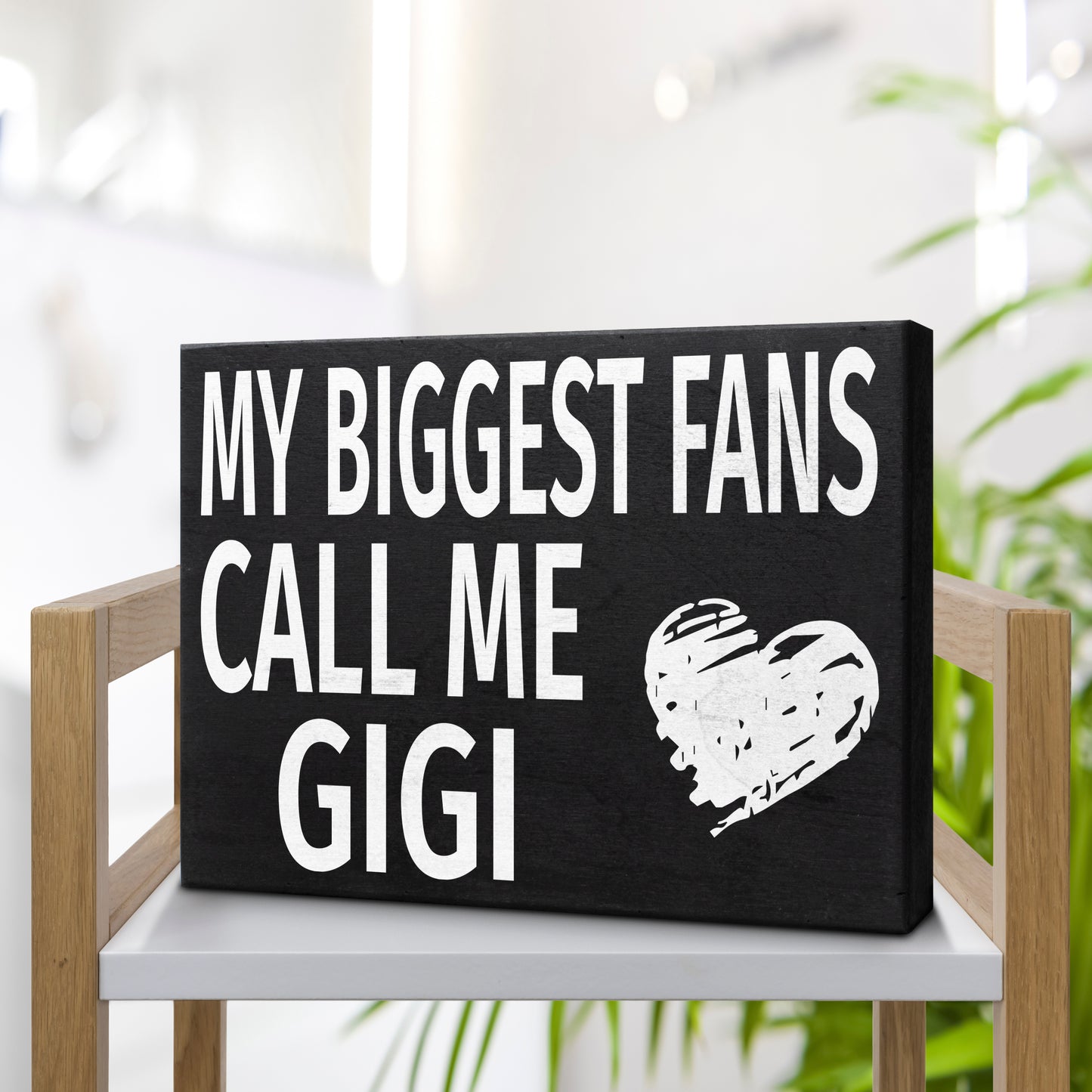 JennyGems Gifts for Gigi, Gigi Gifts from Granddaughter Grandson, My Biggest Fans Call Me Gigi Wood Box Sign, Best Gigi Wall Decor, Gigi Gifts for Christmas, Gigi Birthday Gifts from Grandkids