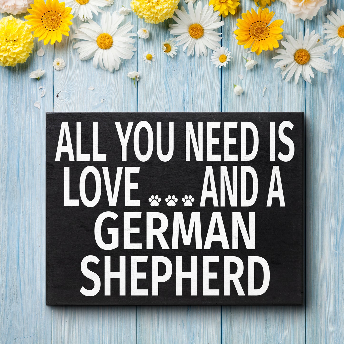 JennyGems All You Need is Love and a German Shepherd | Wooden Box Sign | German Shepherd Dog Home Accent | American Made