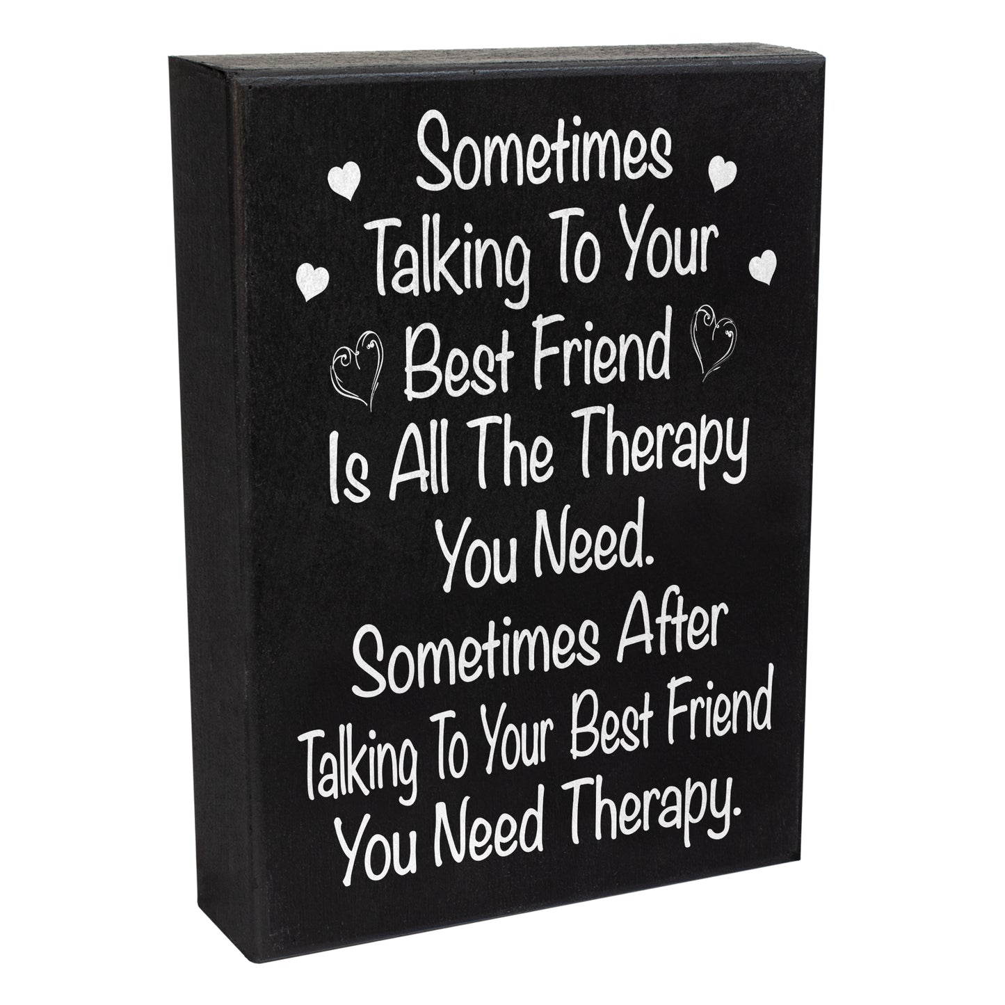 Funny Best Friend Therapy Sign – Unique Gift for Friends, Friendship Birthday Gift, Humorous Wooden Decor