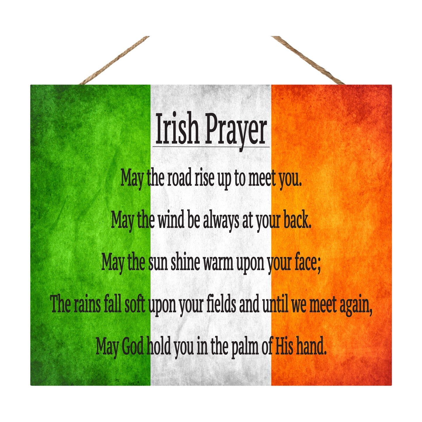 JennyGems Irish Prayer Wooden Sign, May the Road Rise Up To Meet You, 10x12 Hanging Wood Sign, Celtic Gifts, Irish Gifts, American Made