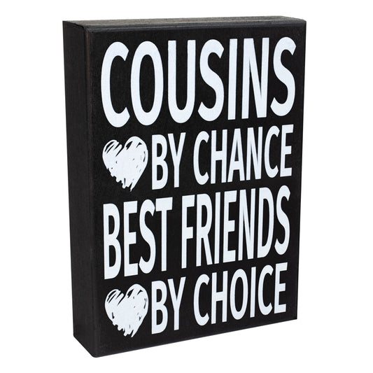 JennyGems Gifts For Women, Cousins By Chance Best Friends By Choice, Farmhouse Decor, Cousin Gifts, Cool Stuff, Gifts For Cousins, Shelf Decor, Wood Wall Art, Teen Stuff, Family Sign, American Made