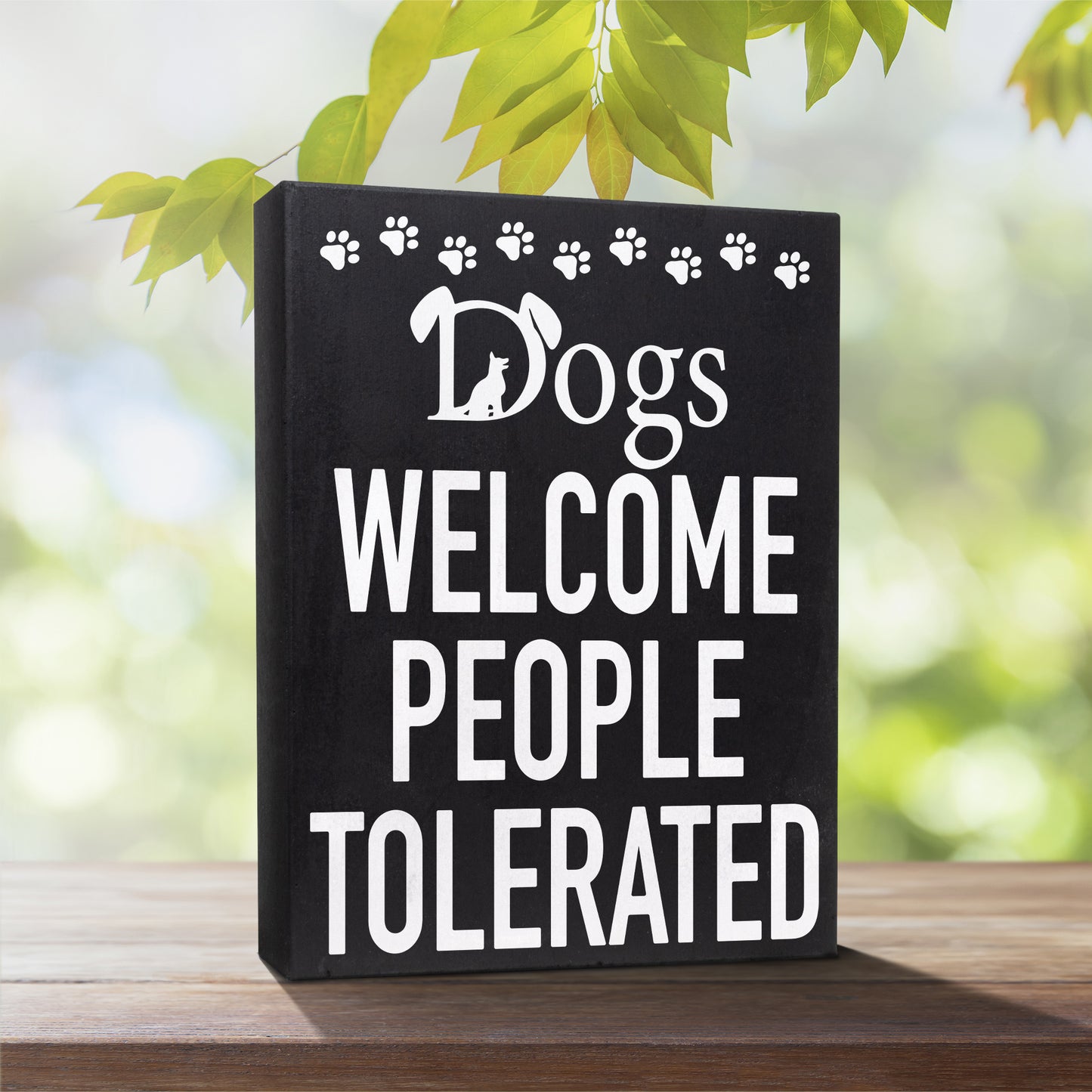 JennyGems Dog Accessories, Dogs Welcome People Tolerated, Birthday Gifts For Women, Wood Box Sign, Dog Stuff, Gift For Mom, Puppy Supplies, Dog Mom, Dog Dad, Funny Gifts, Gag Gifts, Made in USA