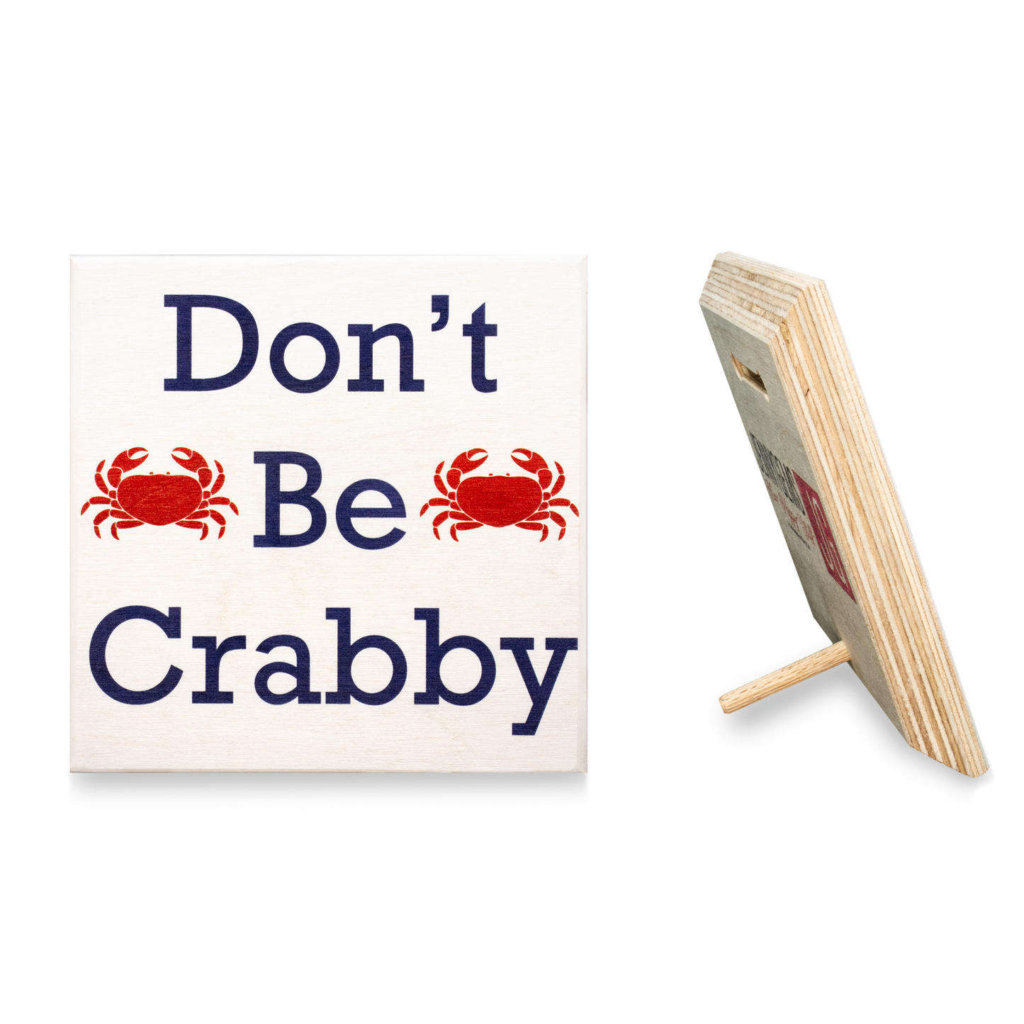 JennyGems Don't Be Crabby | Funny Beach House Sign | Wood Sign | Mom Gifts | Boater Gifts | Coastal Decor | Made in USA