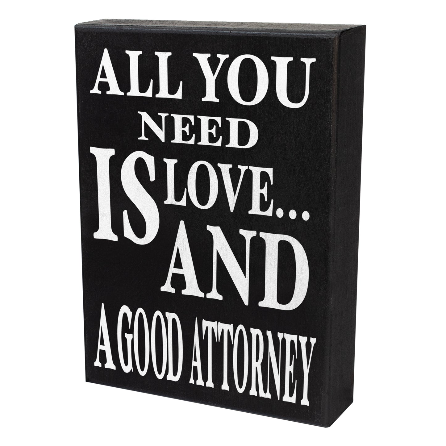 JennyGems All You Need is Love and A Good Attorney | Attorney and Lawyer Gifts | Law Student Gift | Lawyer Sign | Lawyer Gifts |Wood Signs