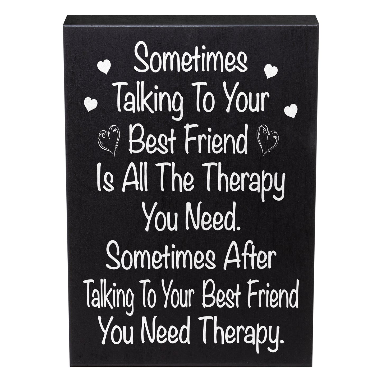 Funny Best Friend Therapy Sign – Unique Gift for Friends, Friendship Birthday Gift, Humorous Wooden Decor