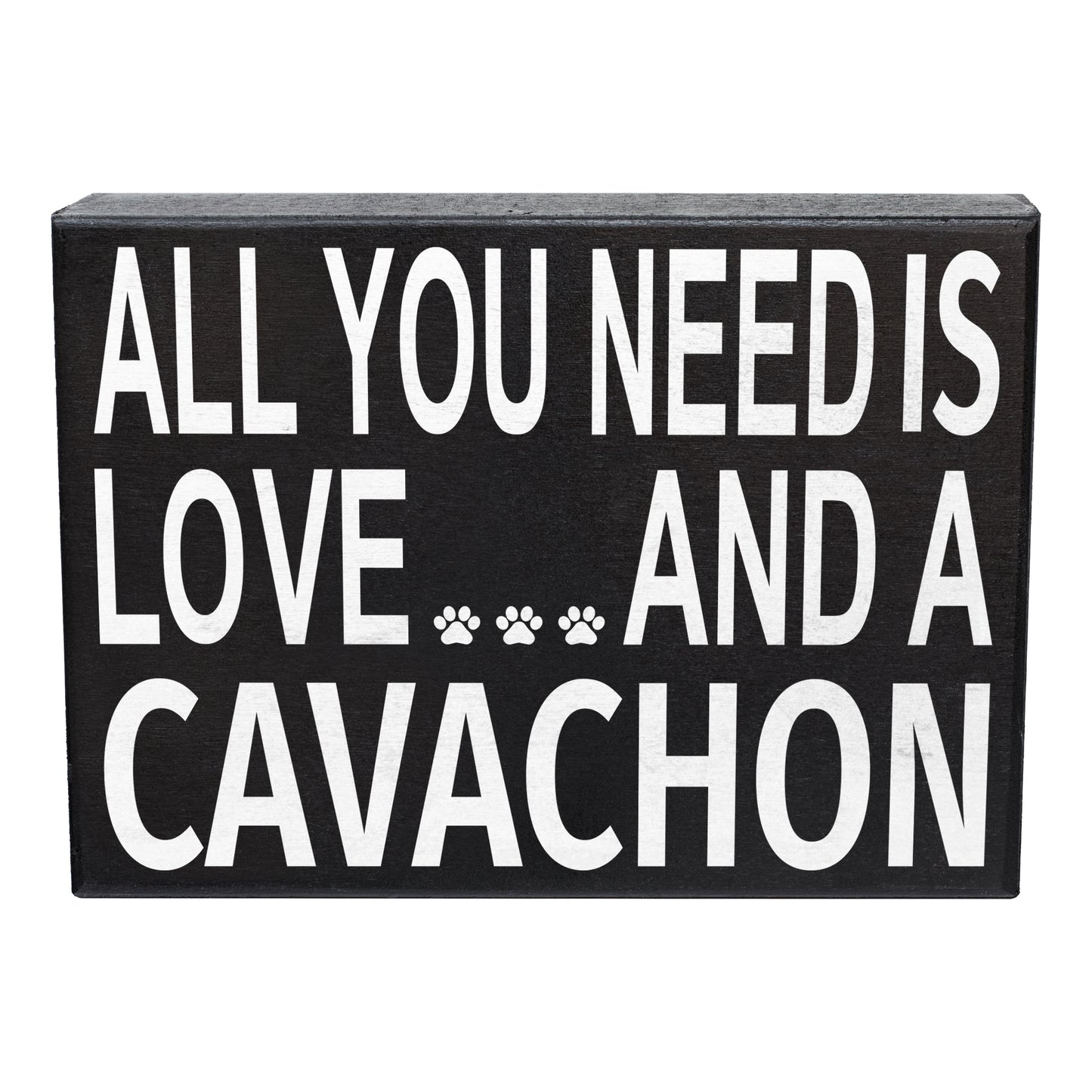 JennyGems All You Need Is Love And A Cavachon Sign, American Made 8x6 inch Wall Hanging Decor, Cavachon Gifts, Cavachon Mom Gifts, Wall Art