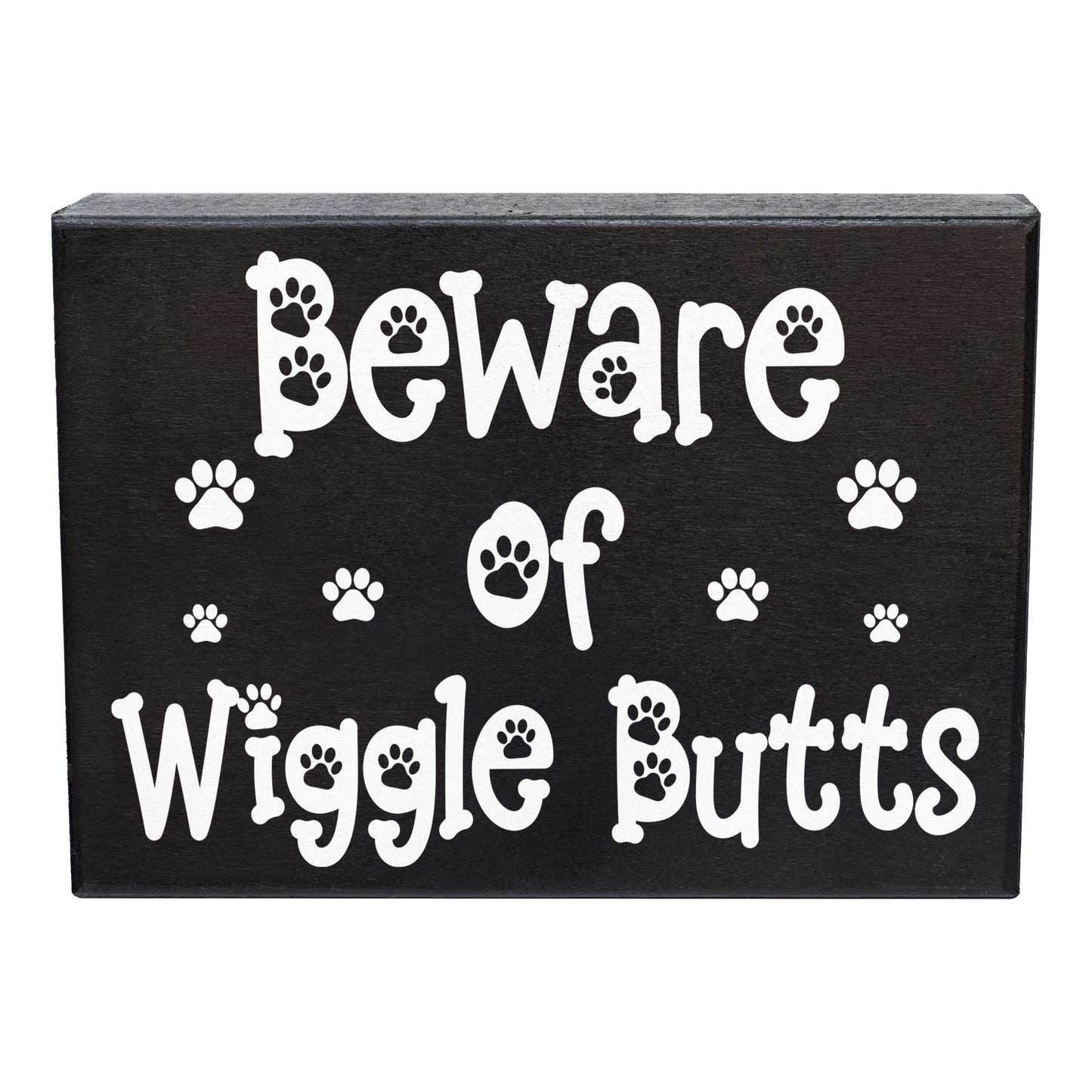 JennyGems Wigglebutts Dog Gift Sign Decor, Funny Dog Wall Art Sign, Gifts for Dog Lovers, 8x6 Inch Wood Sign, Dog Mom Gifts, Dog Signs, Gifts for Animal Lovers