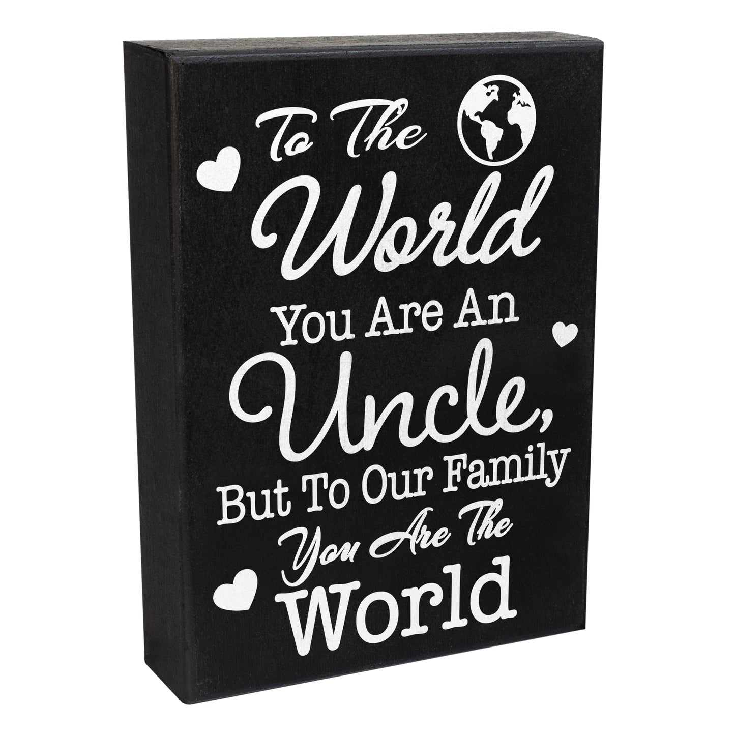 JennyGems Uncle Gifts, Gifts for Uncle, Best Uncle Gifts, Birthday Gifts for Uncle From Niece Nephew, 6x8 Inch Wood Sign, Meaningful Tabletop and Shelf Decoration, Uncle Decor, Made in USA