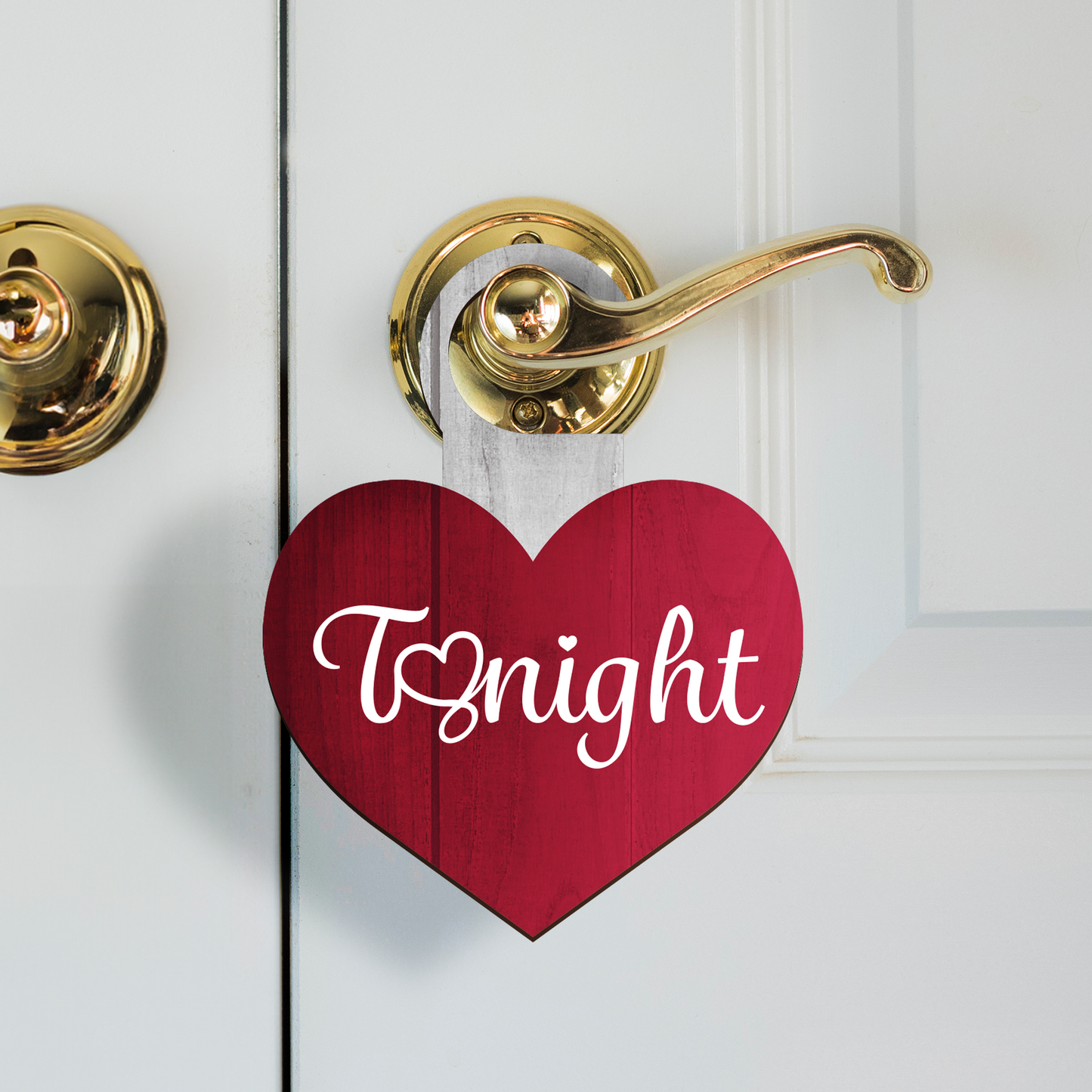 JennyGems Funny Date Night Decision Sign for Him or Her, Tonight Not Tonight Reversible Door Hanger, Couples Gift, Made in USA