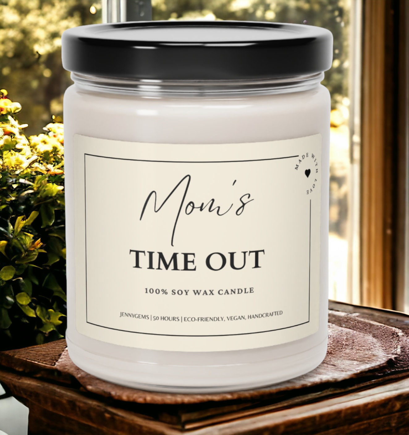 Mom’s Time Out’ Scented Candle – Funny Gift for New Moms, Pregnant Moms, and Baby Showers | Stress Relief and Relaxation Candle