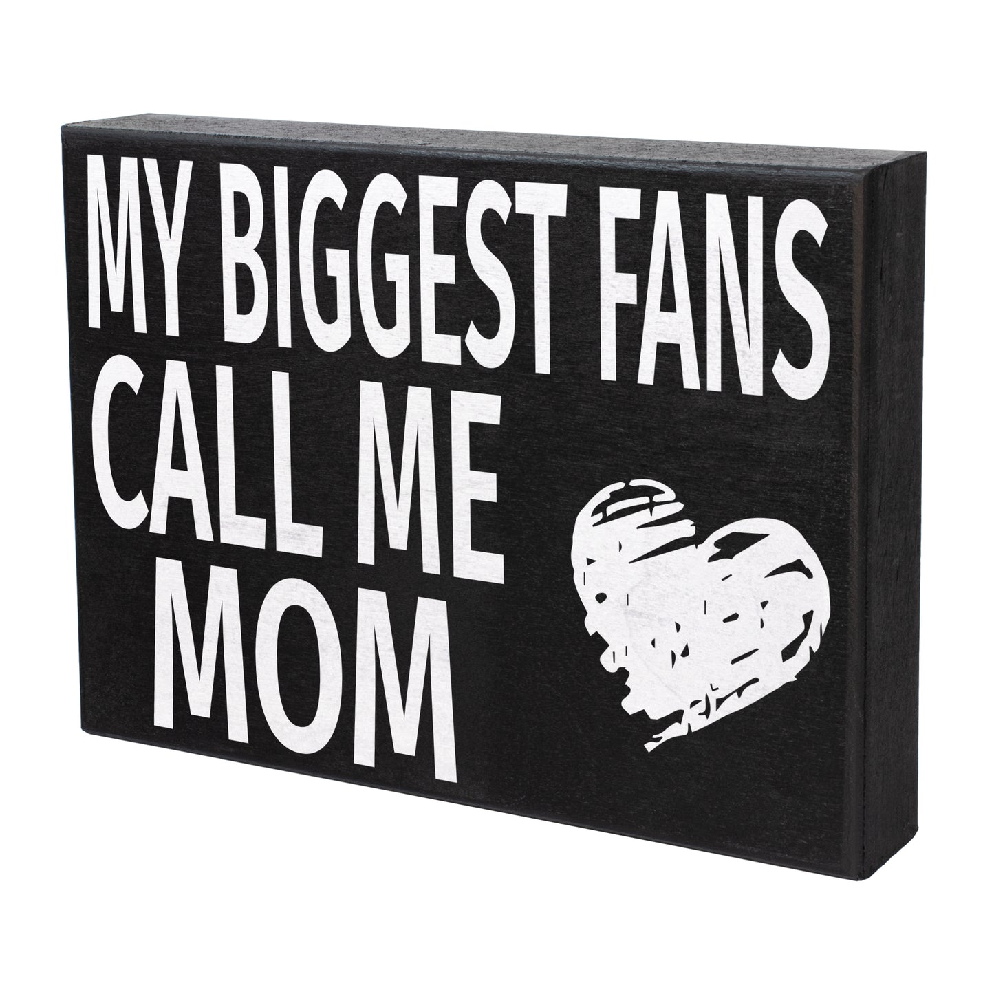 JennyGems Gifts for Mom, Mom Birthday Gifts, My Biggest Fans Call Me Mom, Mom Gifts Sign Decor Plaque, 8x6 Inch Wood Sign, Mom Signs for Home Decor