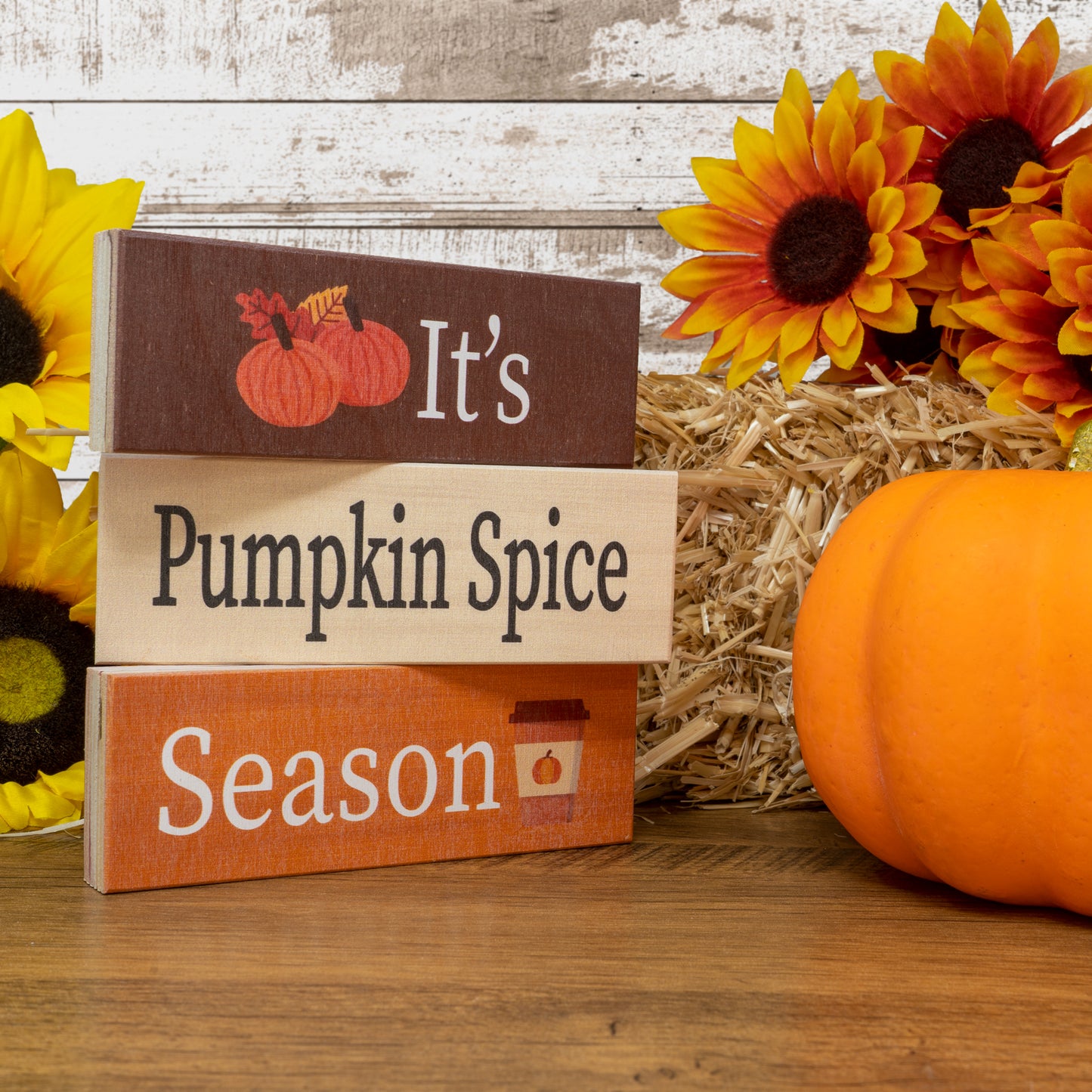 JennyGems It's Pumpkin Spice Season, Fall Decor, Harvest, Fall Room Decor, Autumn Decor, Fall Decorations for Home, Fall Home, Tabletop, Tiered Tray, Made in USA