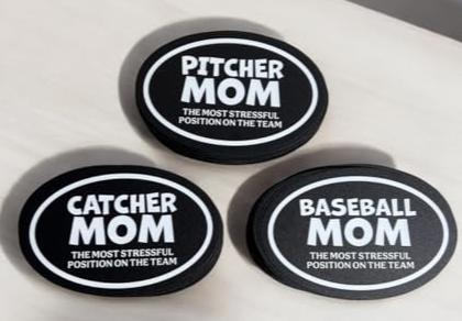 JennyGems Baseball Mom Magnet Decorative Gift, The Most Stressful Position on The Team, Gift for Baseball Mom