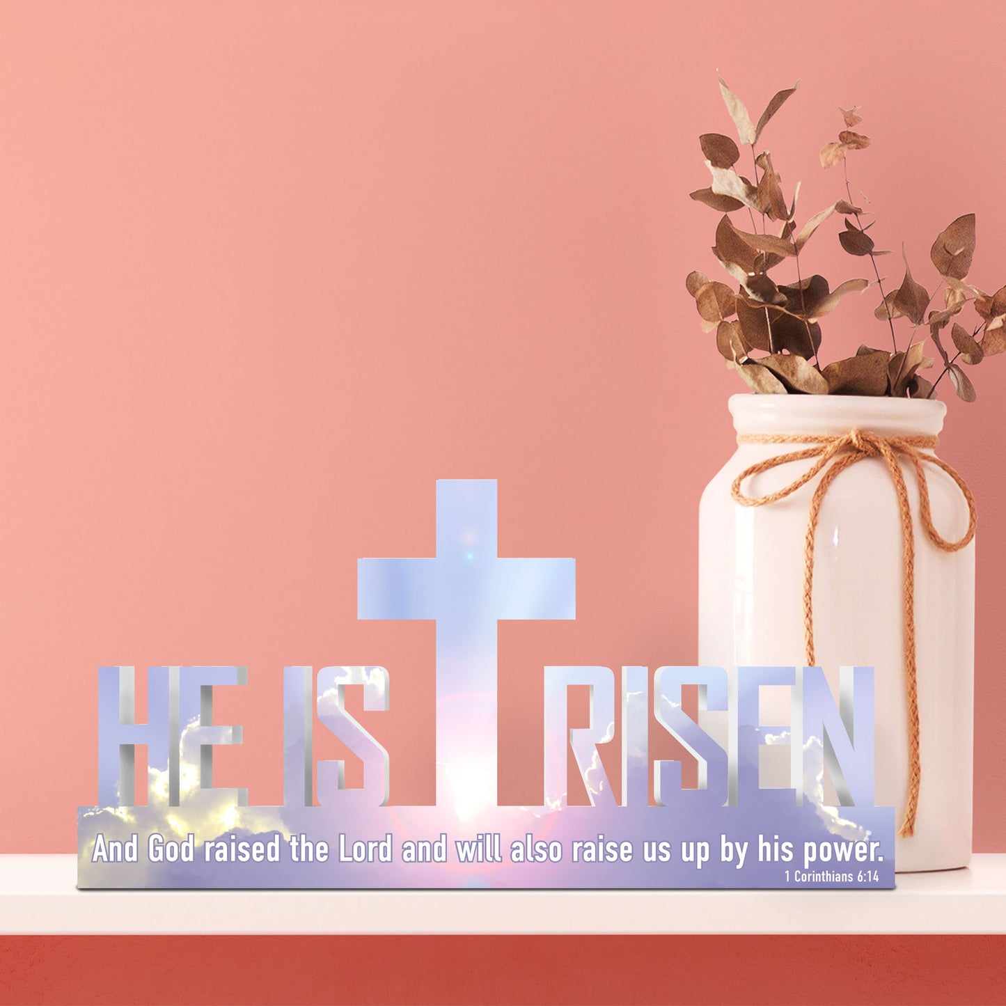 He is Risen Easter Sign (Pastels)