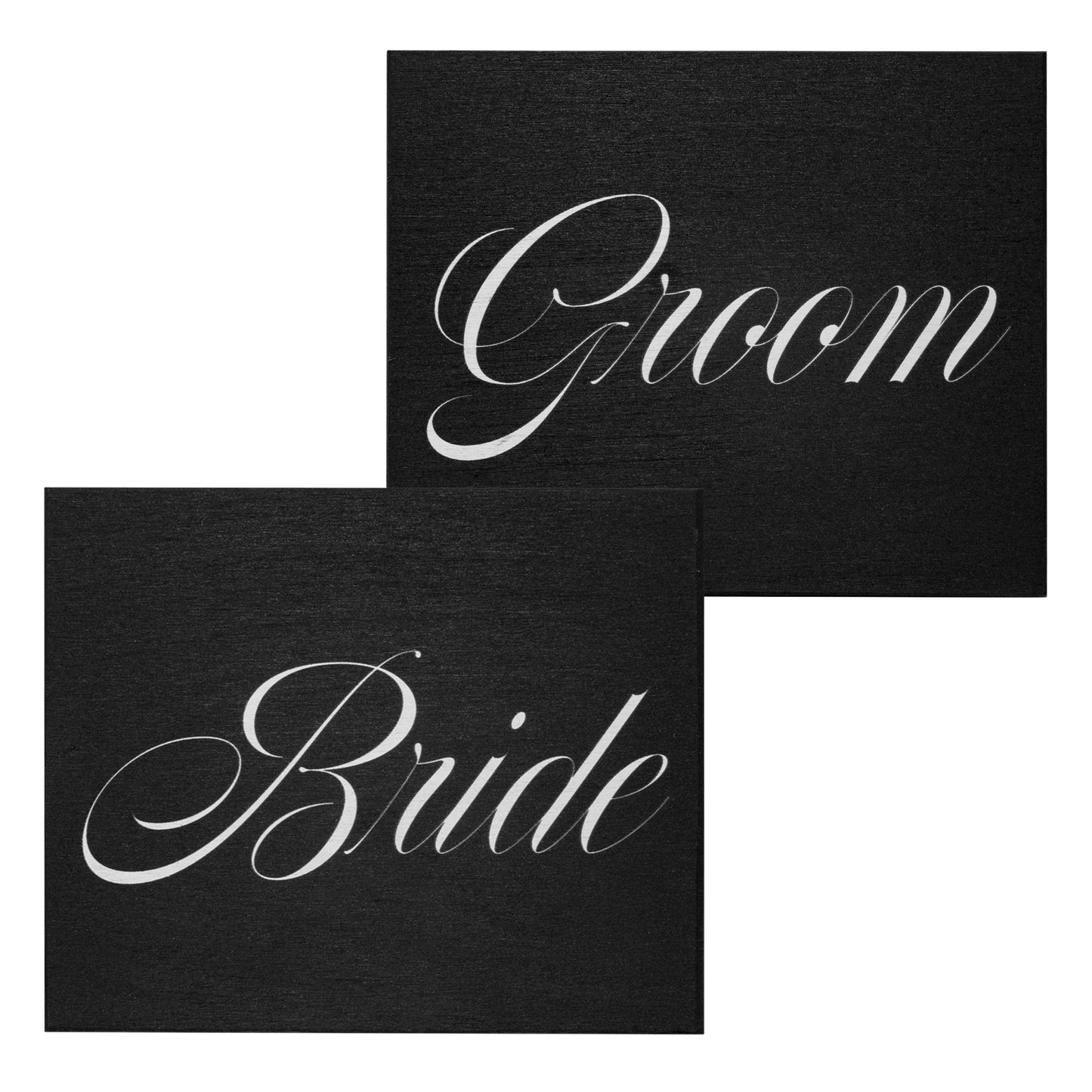 JennyGems Bride And Groom Wedding Chair Signs, Set of 2, 7.25x6x.25 Inches each, Wedding Reception Chair Decor, Wedding Decoration, Home Decor, American Made