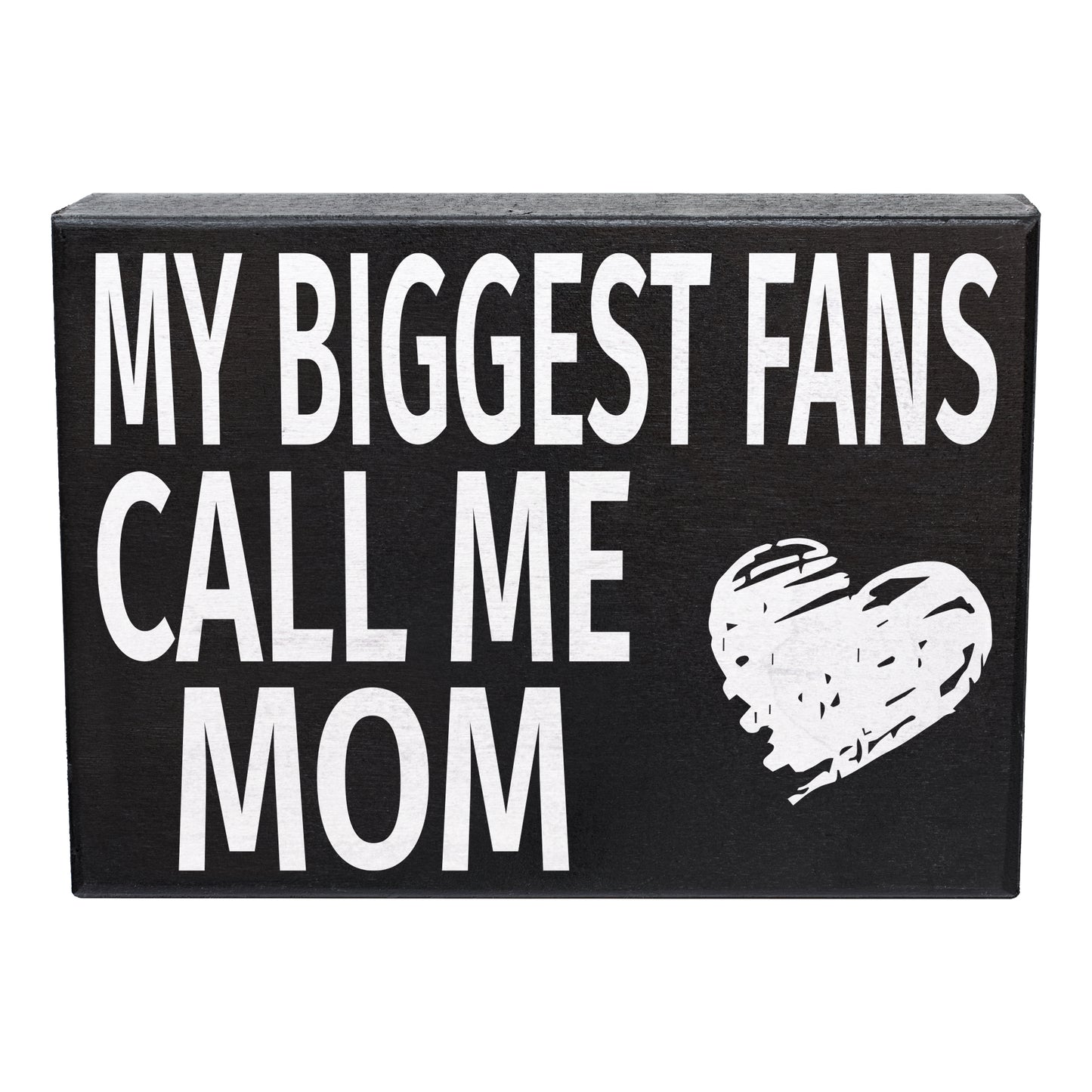 JennyGems Gifts for Mom, Mom Birthday Gifts, My Biggest Fans Call Me Mom, Mom Gifts Sign Decor Plaque, 8x6 Inch Wood Sign, Mom Signs for Home Decor