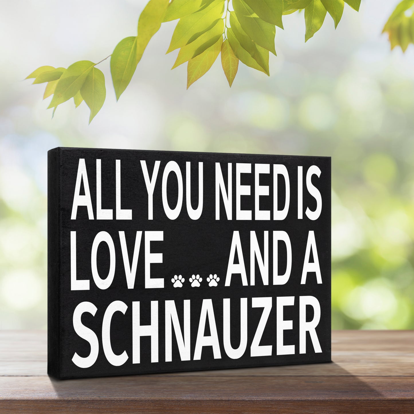 JennyGems All You Need Is Love and a Schnauzer Sign, Schnauzer Gifts, Schnauzer Decor, Wall Art, Schnauzer Moms, Schnauzer Lover, 8x6 in Wood Wall Hanging