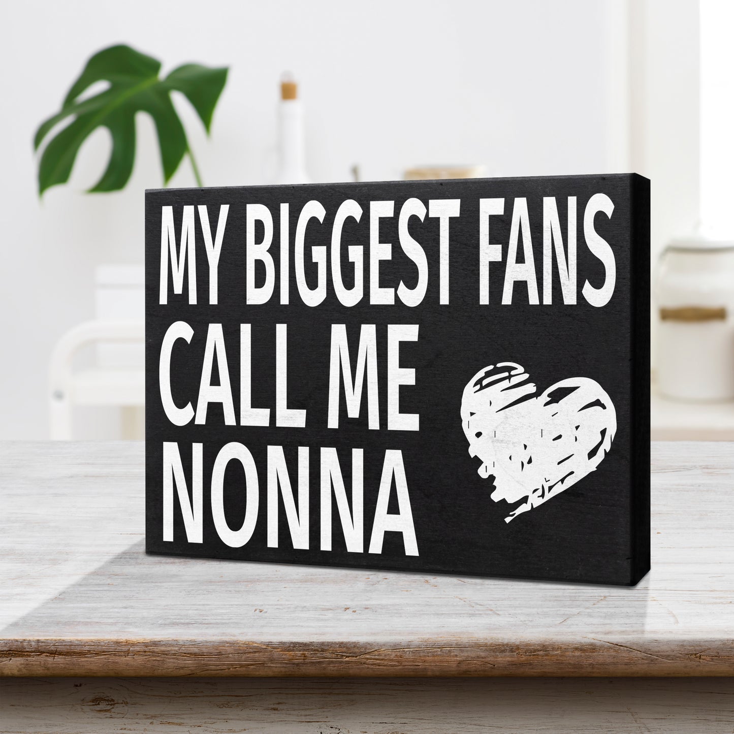 JennyGems Gifts for Nonna, Nonna Gifts from Granddaughter Grandson, My Biggest Fans Call Me Nonna Wood Box Sign, Nonna Gifts for Christmas, Nonna Birthday Gifts from Grandkids